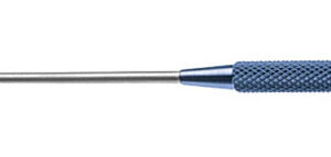 soft tissue hook – four sharp prongs, round handle, titanium handle / stainless steel shaft, 8" (20 cm)