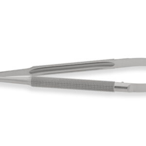 potts scissors – 25° angled short fine blades, round handle, stainless steel, 6.75" (17 cm)