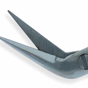 potts scissors – 45° angled, short fine blades, flat handle, titanium, 6.5″ (16.5cm)
